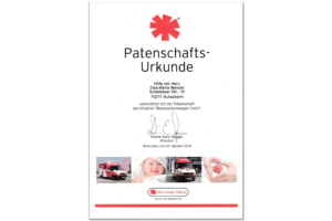 Patenschaftsurkunde-Bjoern-Steiger-Stiftung